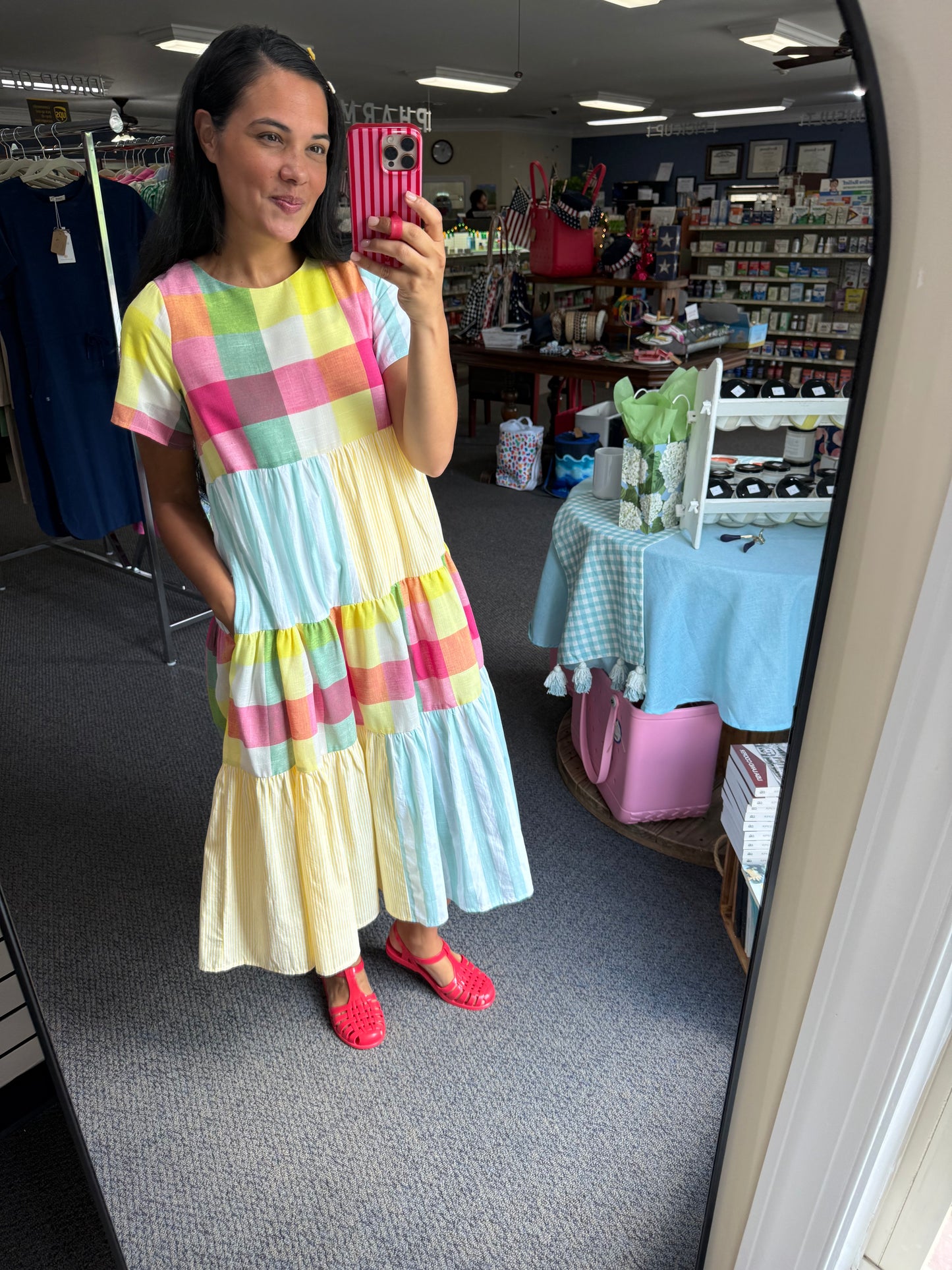 Multi-Color Patchwork Maxi Dress