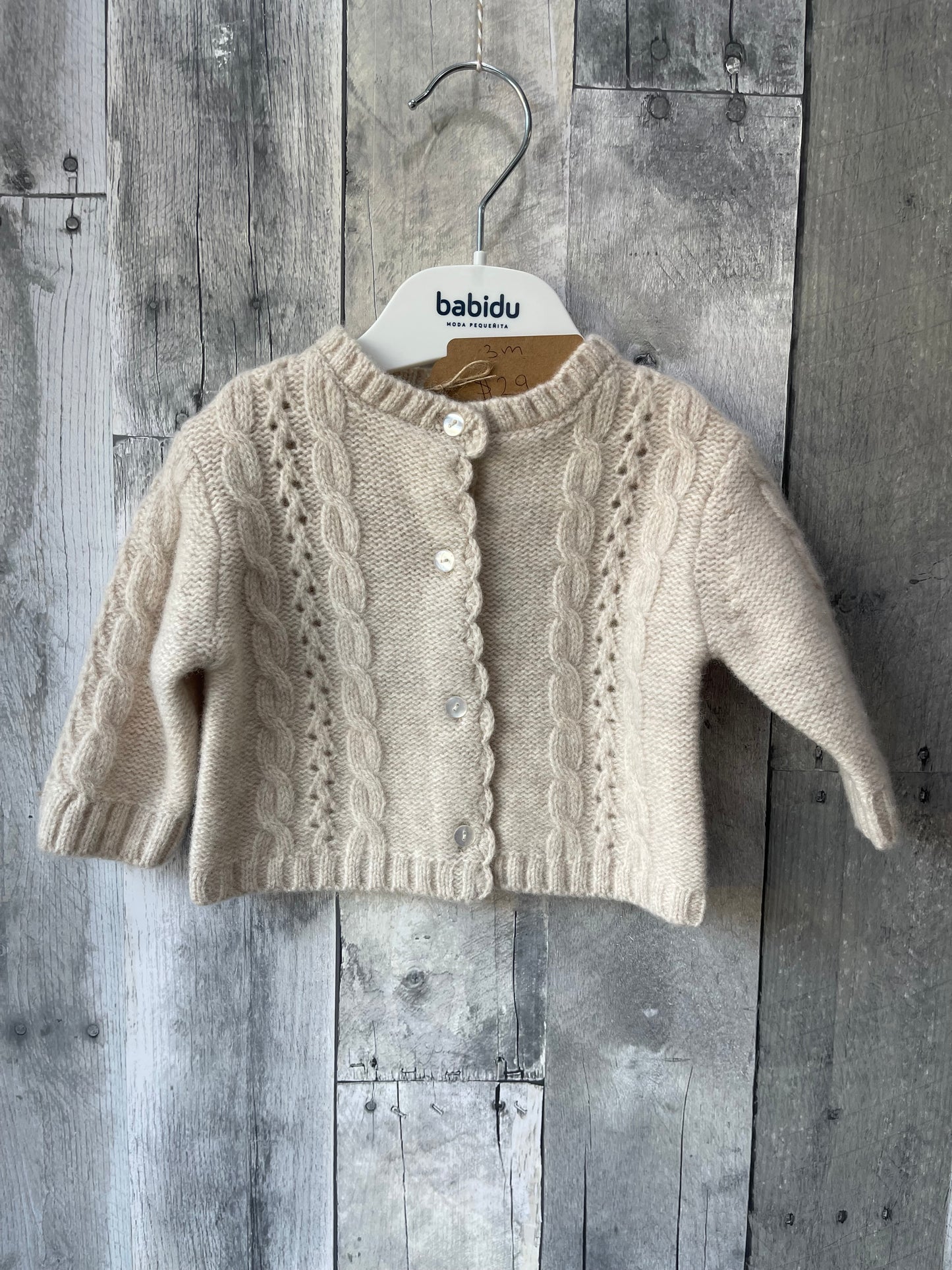 Babidu Baby Knit Sweater // Sand color
