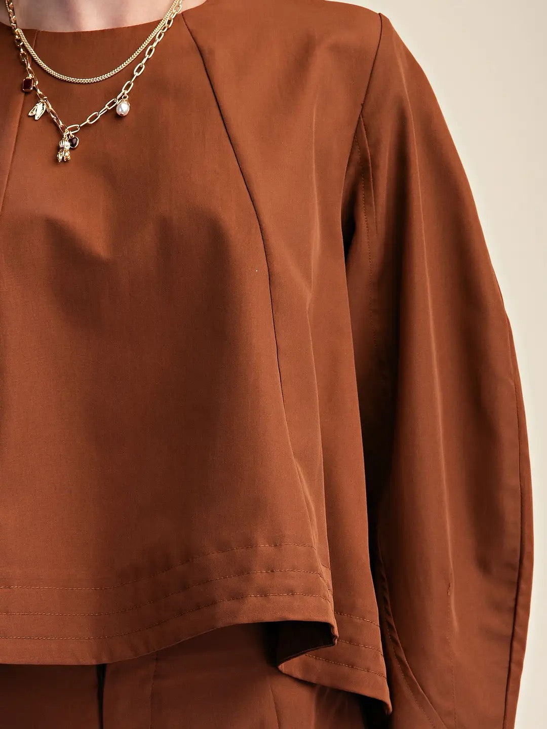 Chestnut Brown Swing Top