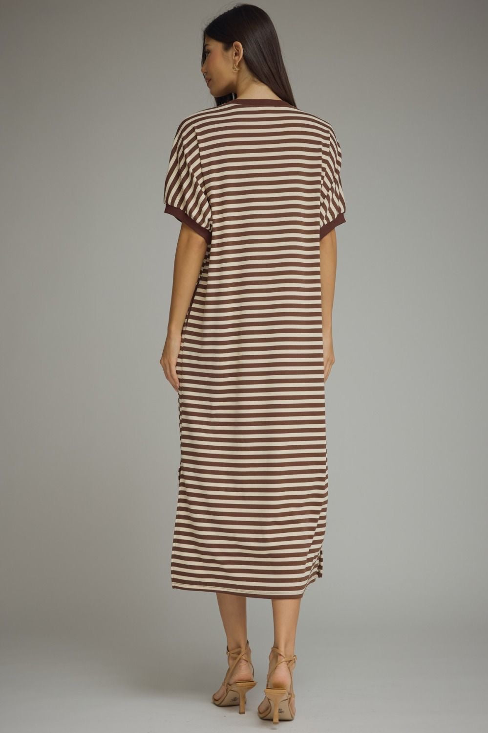 Brown/Ivory Athleisure Dress