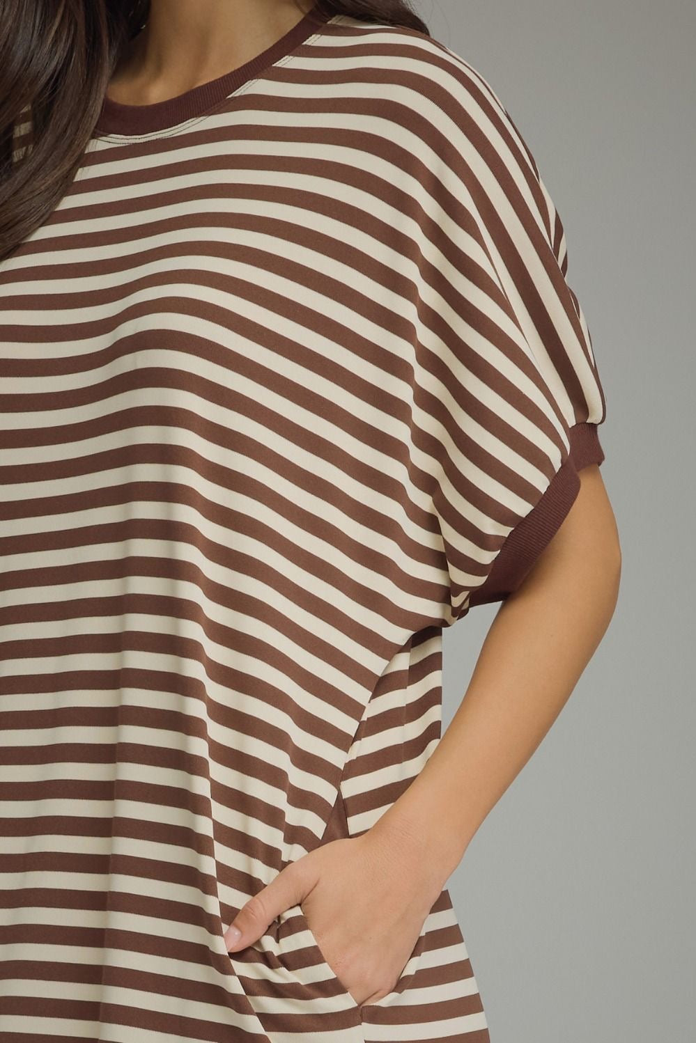 Brown/Ivory Athleisure Dress