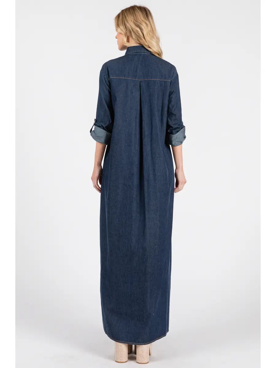 Dark Denim Maxi Dress