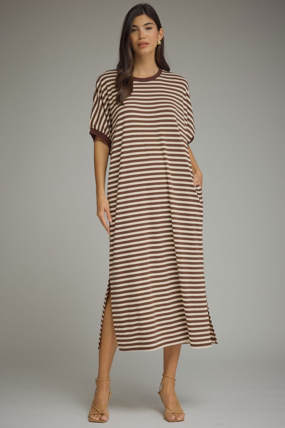 Brown/Ivory Athleisure Dress