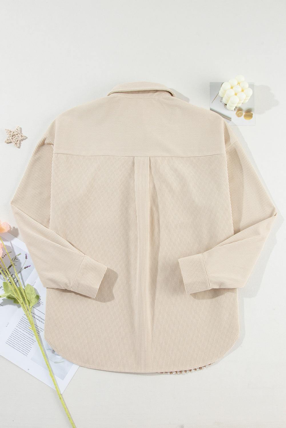 Houndstooth Corduroy Patchwork Shacket