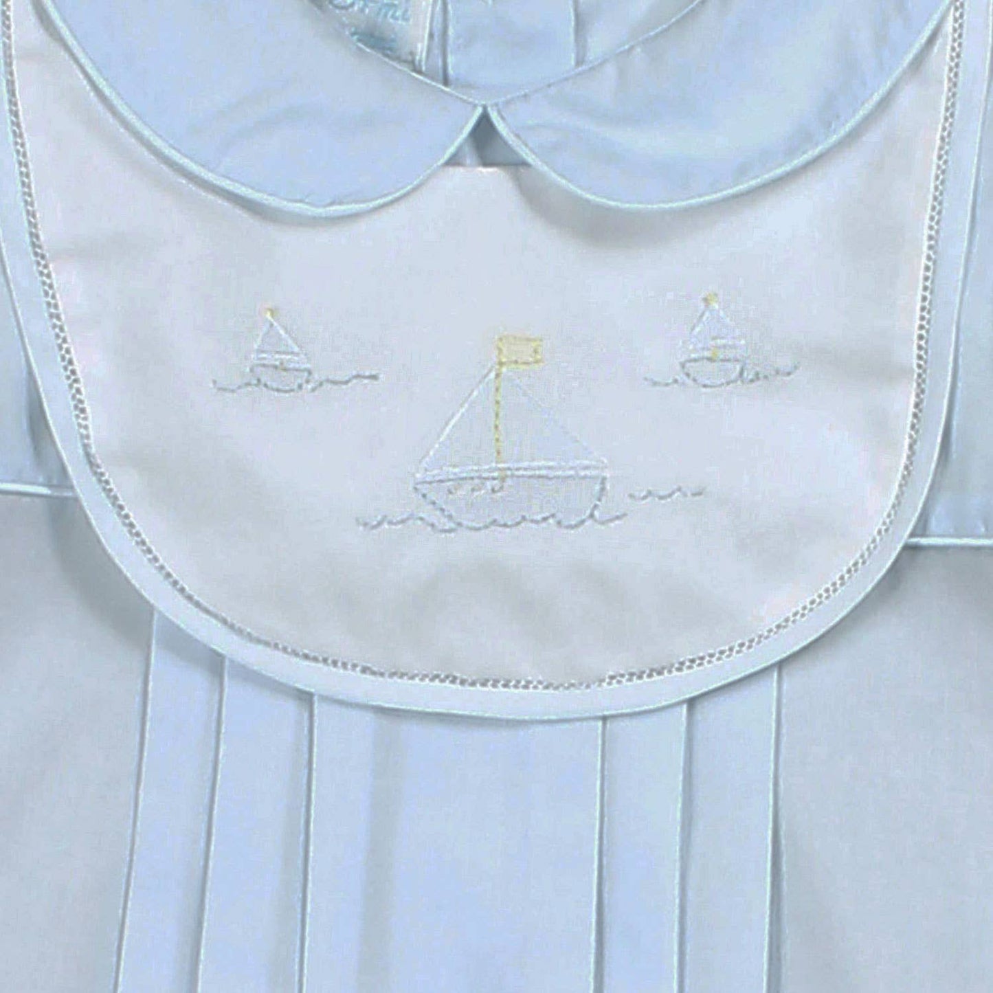 Romper with Sailboat Embroidery: Newborn