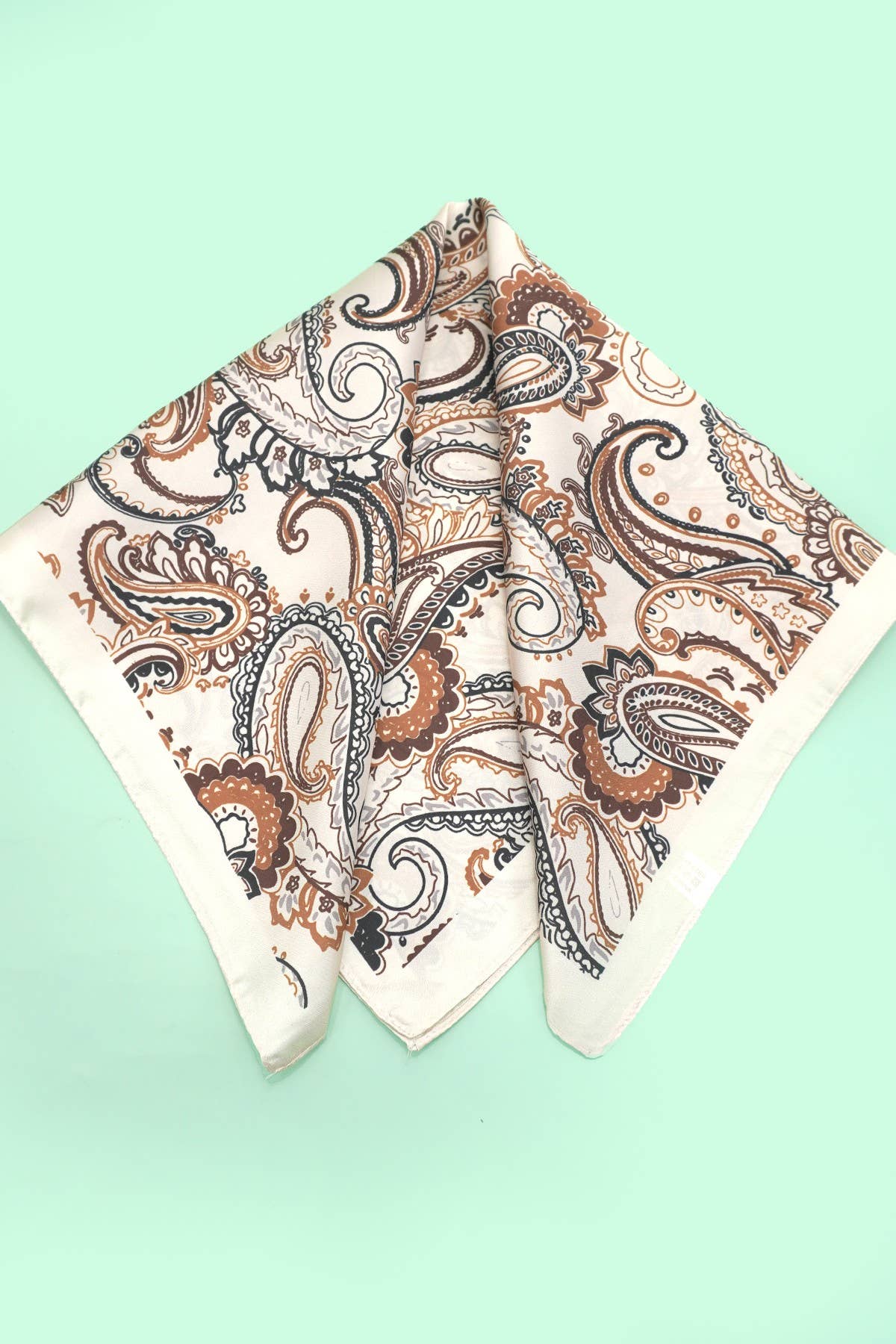 PAISLEY PINK SILKY FEEL BANDANA SCARF