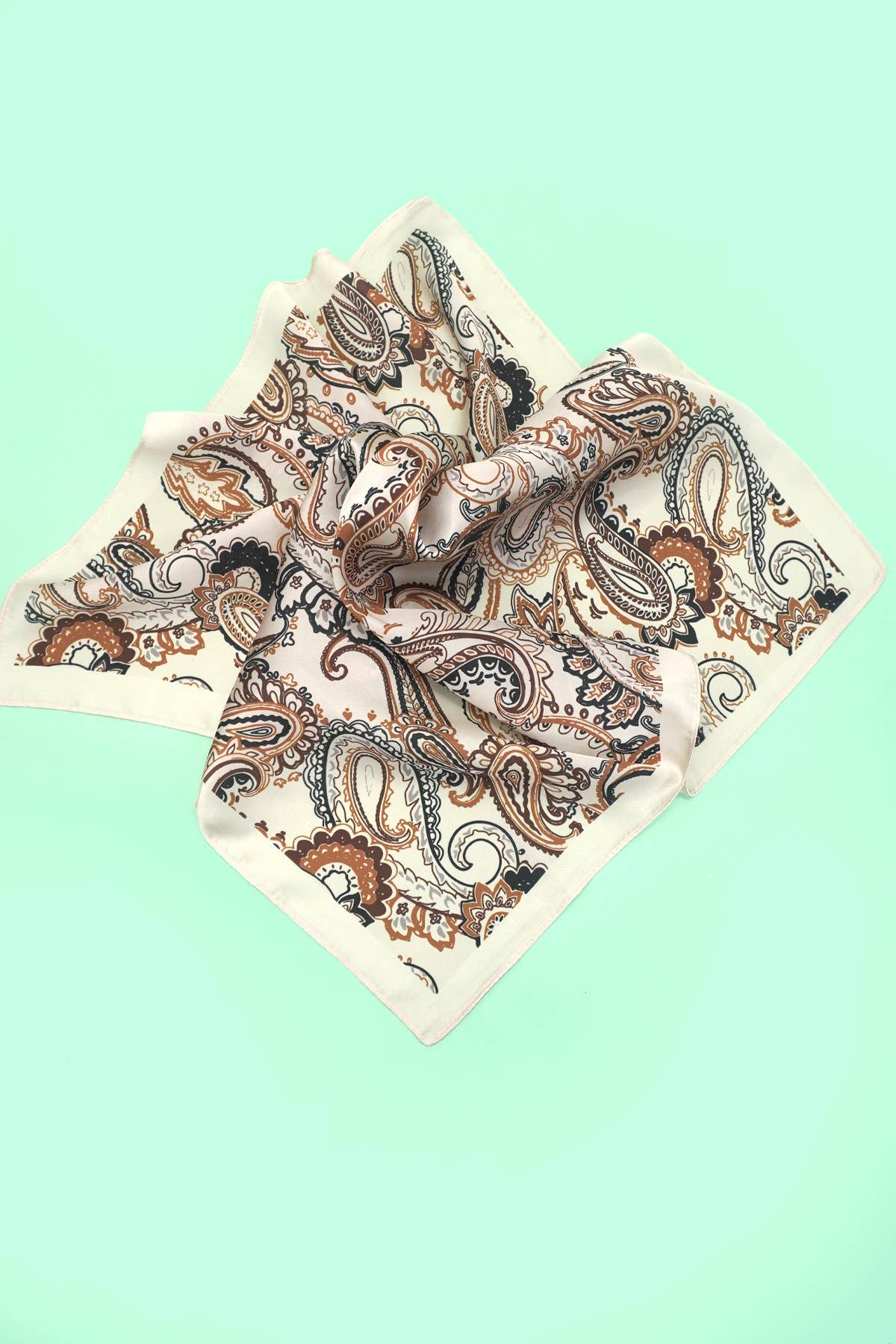 PAISLEY PINK SILKY FEEL BANDANA SCARF