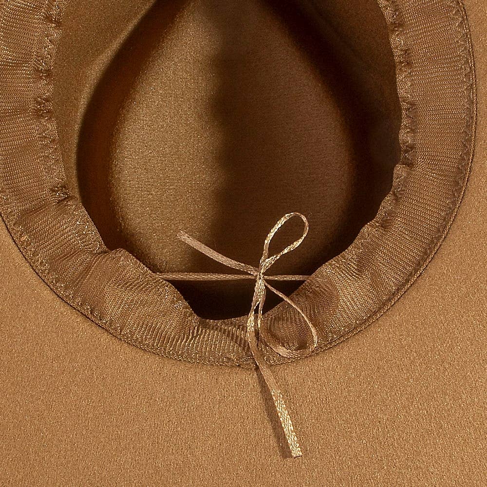 Double Belt Strap Fedora Hat: BR