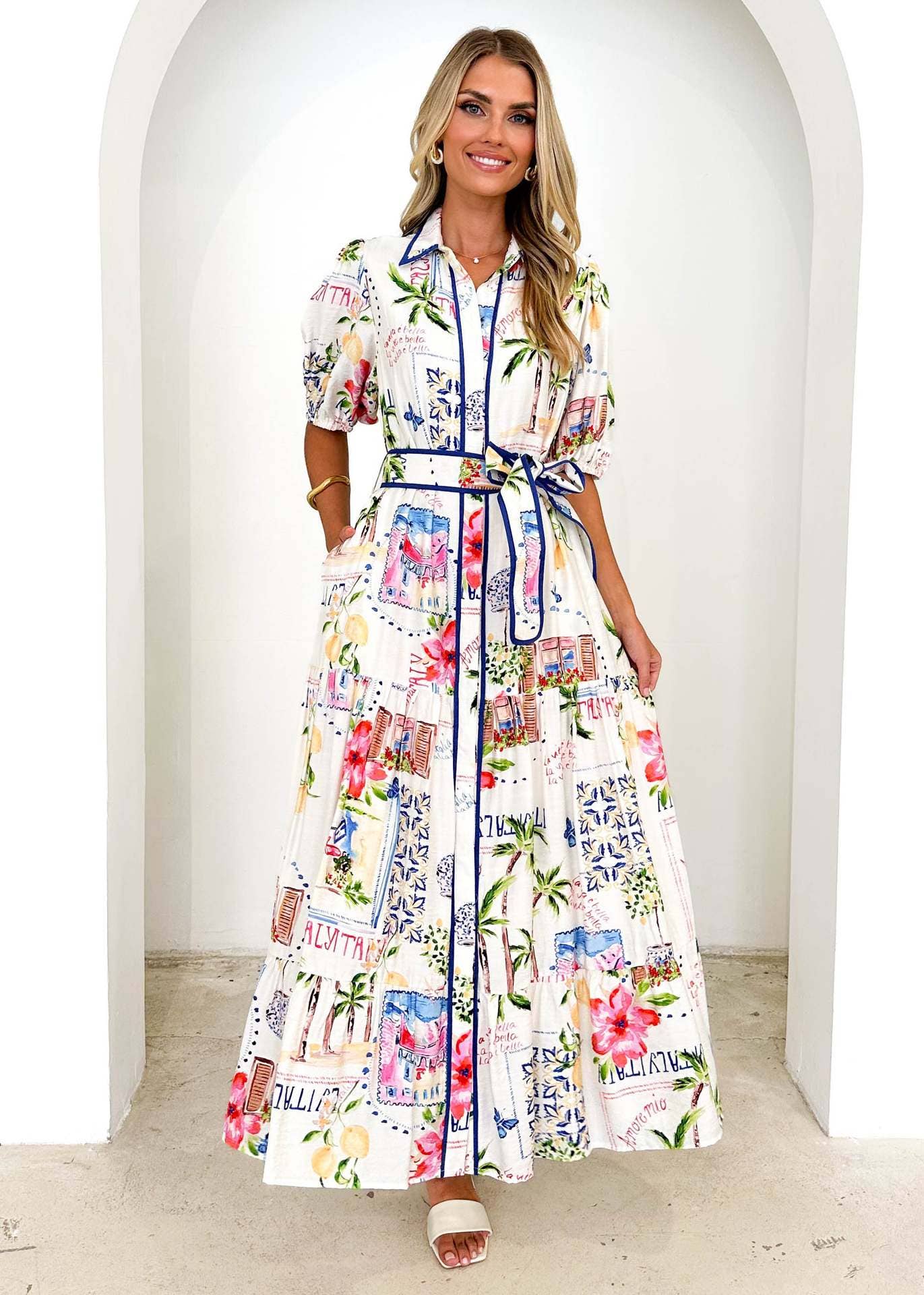 Coastal Print Dress