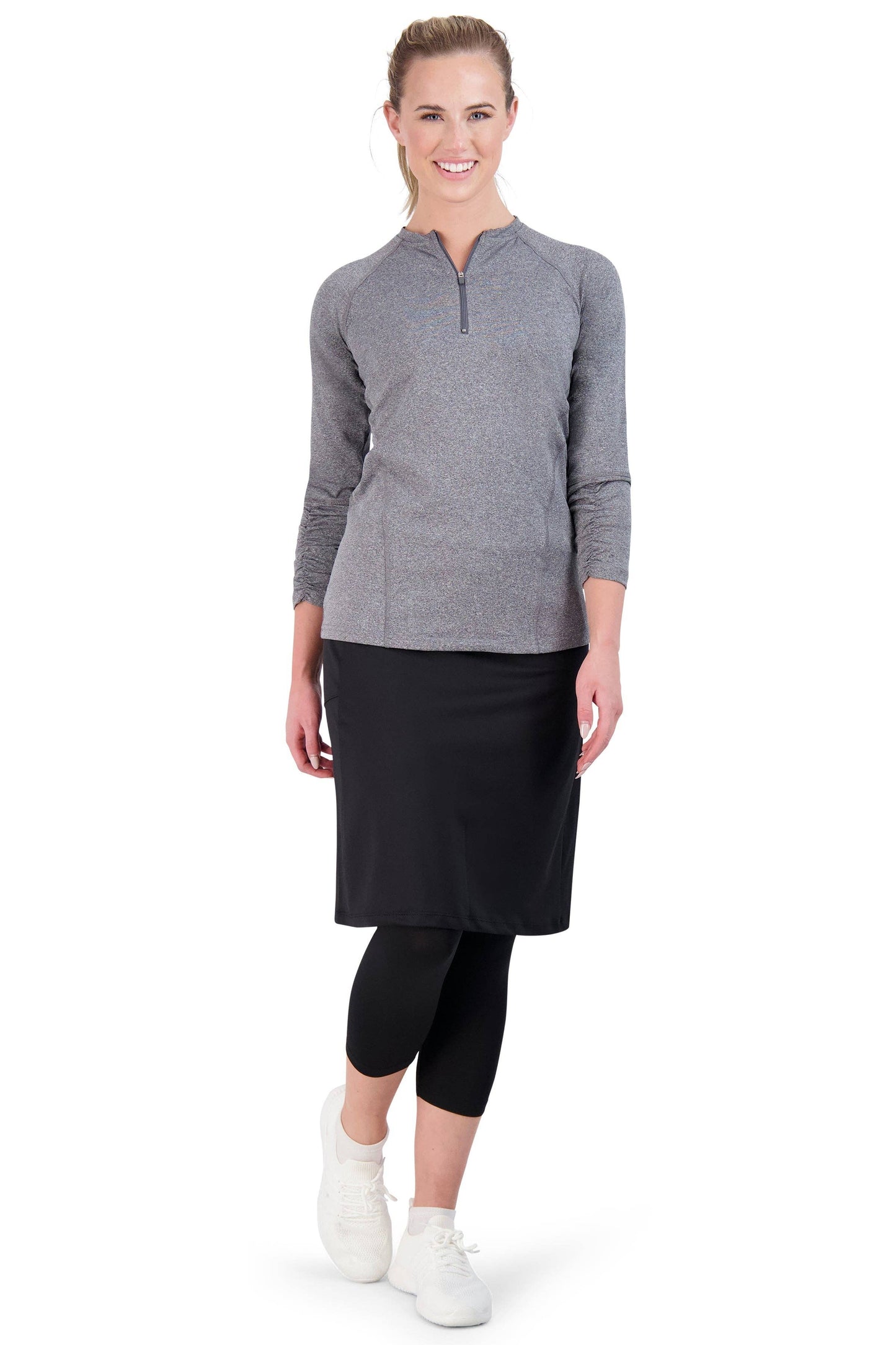Snoga Athletics - Snoga Women’s Modest Fit Skirted Leggings - 22" Black: S