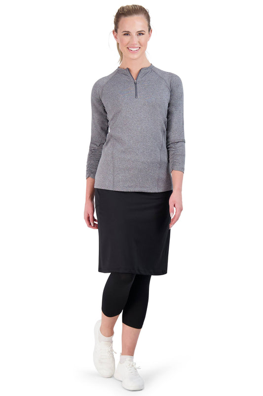 Snoga Athletics - Snoga Women’s Modest Fit Skirted Leggings - 22" Black: S