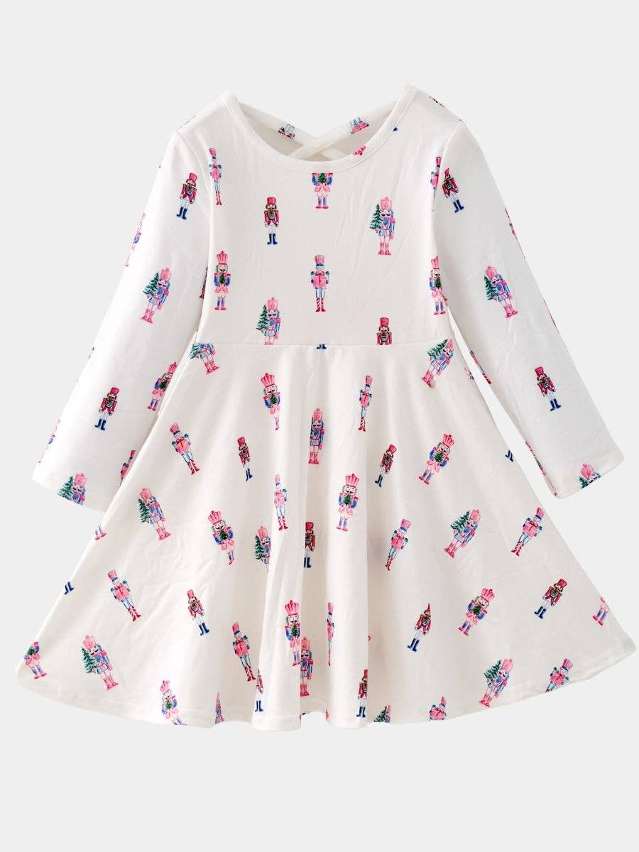 The Hair Bow Company - Pink Nutcracker Christmas Twirl Dress: 7y
