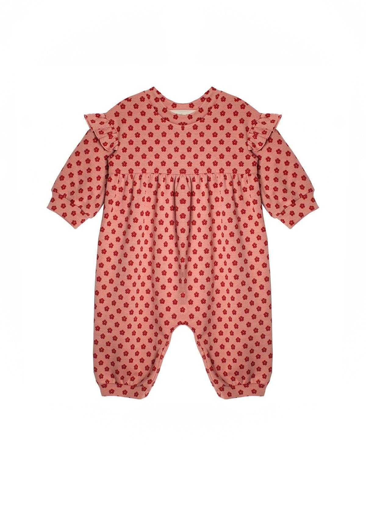 Pink and Red Knit Romper