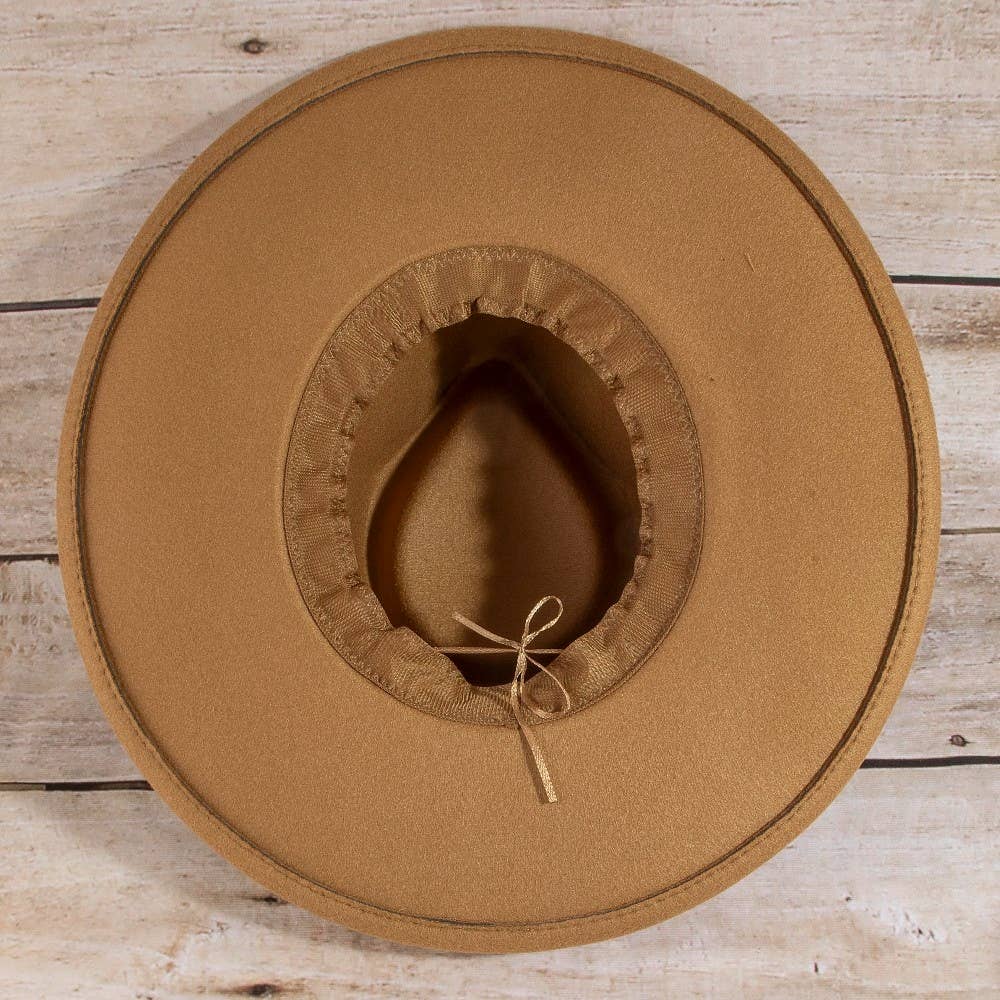 Double Belt Strap Fedora Hat: BR
